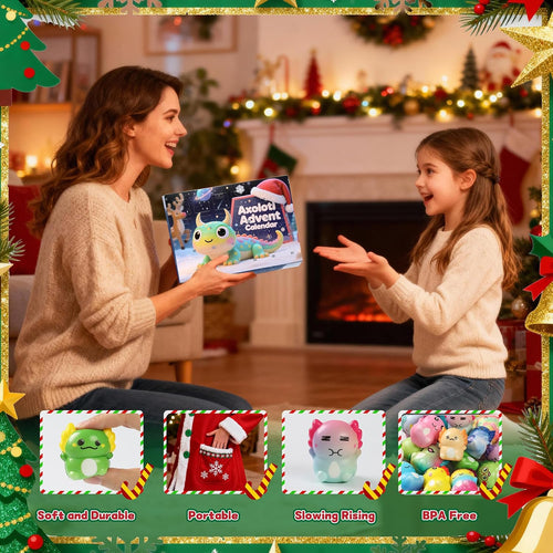 Christmas Advent Calendar 2026, Axolotl Slow Rising Squishy Advent Calendar