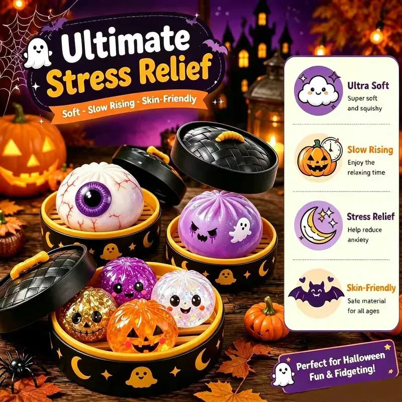 Spooky Glitter Ghost Squeeze Toy