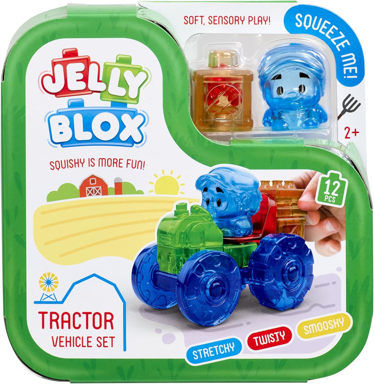 Tractor Set Includes 12 Pieces Toddler/Preschool Building Blocks