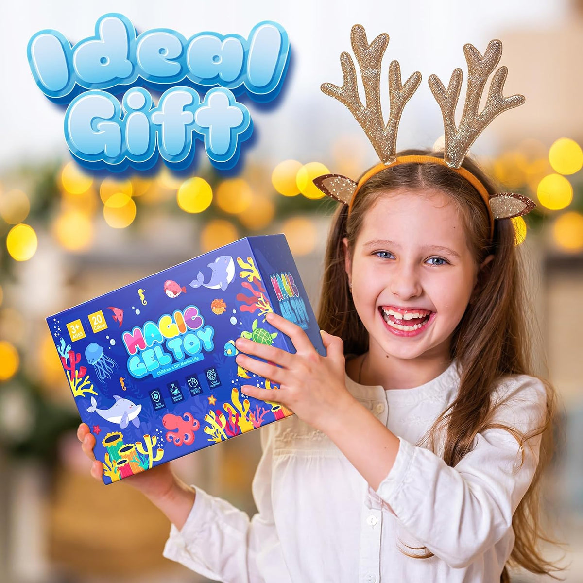 Magic Elf Water Toy Kit, Aqua Water Gel Magic Elf Pets Kit for Kids, Squishy Maker Toy with 20 Magic and 16 Shape Molds Pets, Birthday Gifts Crafts DIY for Kids, Make Your Own Squishies