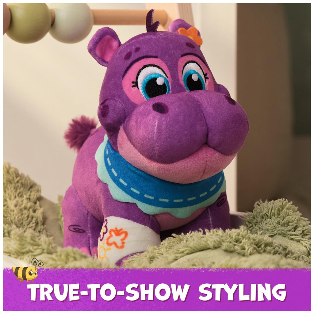 Juno Plush Hippo Toy Figure 7 Inch Kids Toy for Pretend Play and Imagination