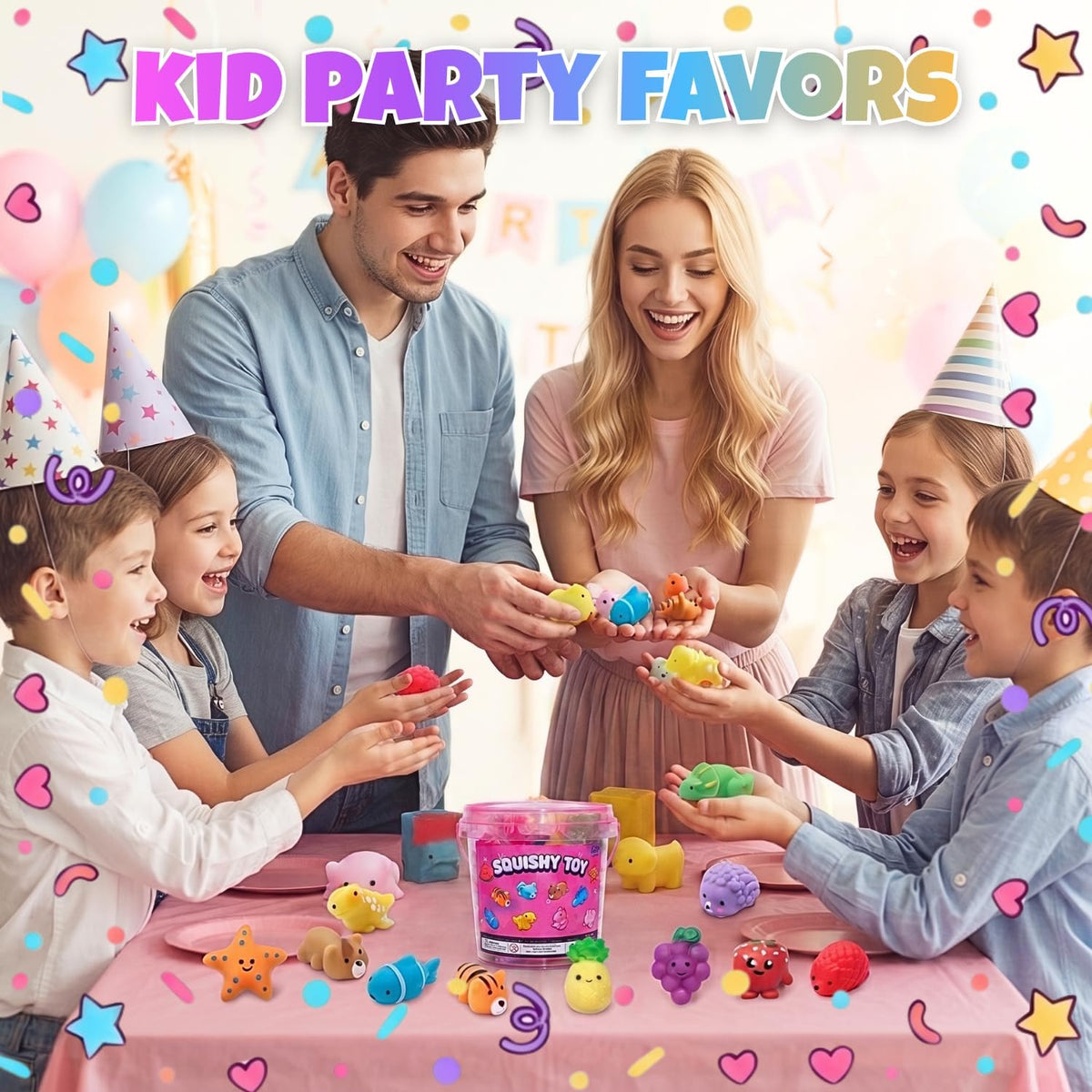 30 Pack Mochi Squishies Squeeze Toys, Squishy Party Favors for Kids Adults