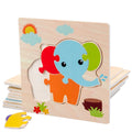 1PC Baby Wooden 3D Puzzles Tangram Shapes Learning Educational Cartoon Animal Intelligence Jigsaw Toys for Children Gift (Copy)