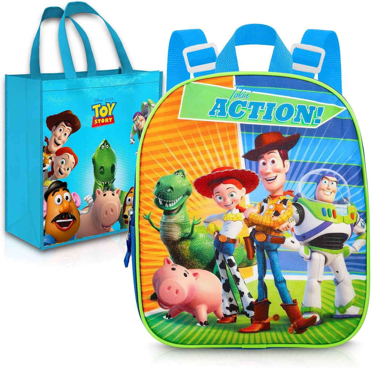 Disney Toy Story Mini Backpack for Kids Bundle - 11" W Adjustable Straps