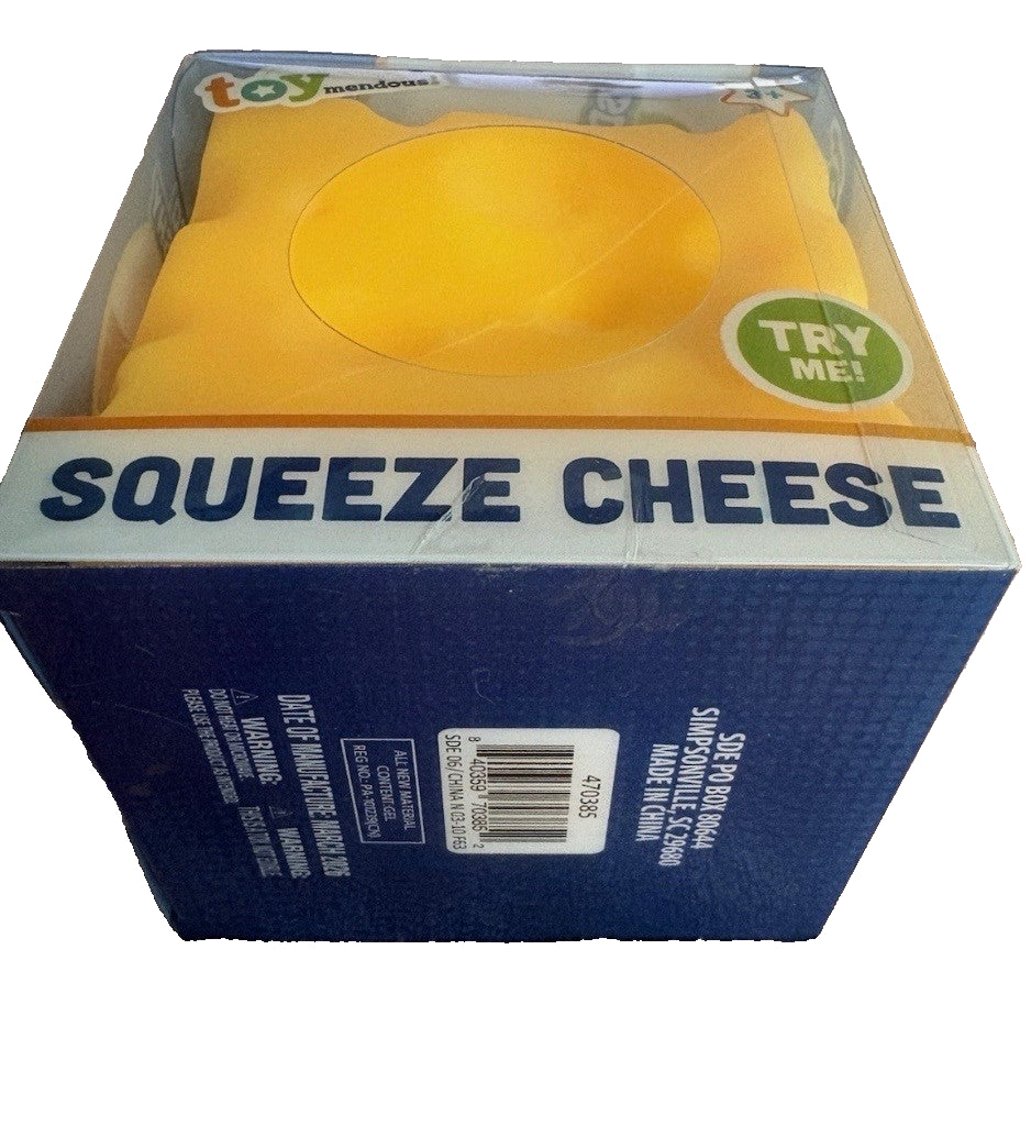 Squeeze Cheese Fidget Squishy Toy by Toymendous Similar to Sunny Days New in Box