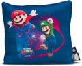 The Super Mario Galaxy Movie Kids Squishy Plush Throw Pillow, Soft Decorative Cushion for Bedroom Décor & Gifts, 13 Inch, Mario, Luigi & Princess Peach (100% Officially Licensed Product) by