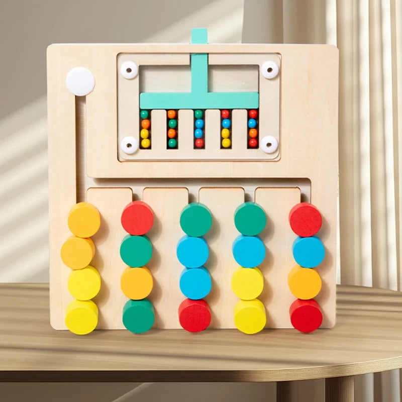 Four Color Walking Double-Sided Game Chess, Children'S Logical Thinking Training, Montessori Early Education Puzzle Toys for You (Copy)