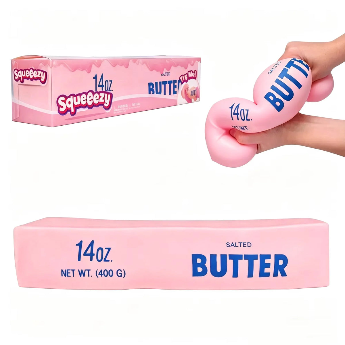 Jumbo Butter Squish Toys, 14Oz Pink Taba Squish Toys, Stress Balls, Gifts