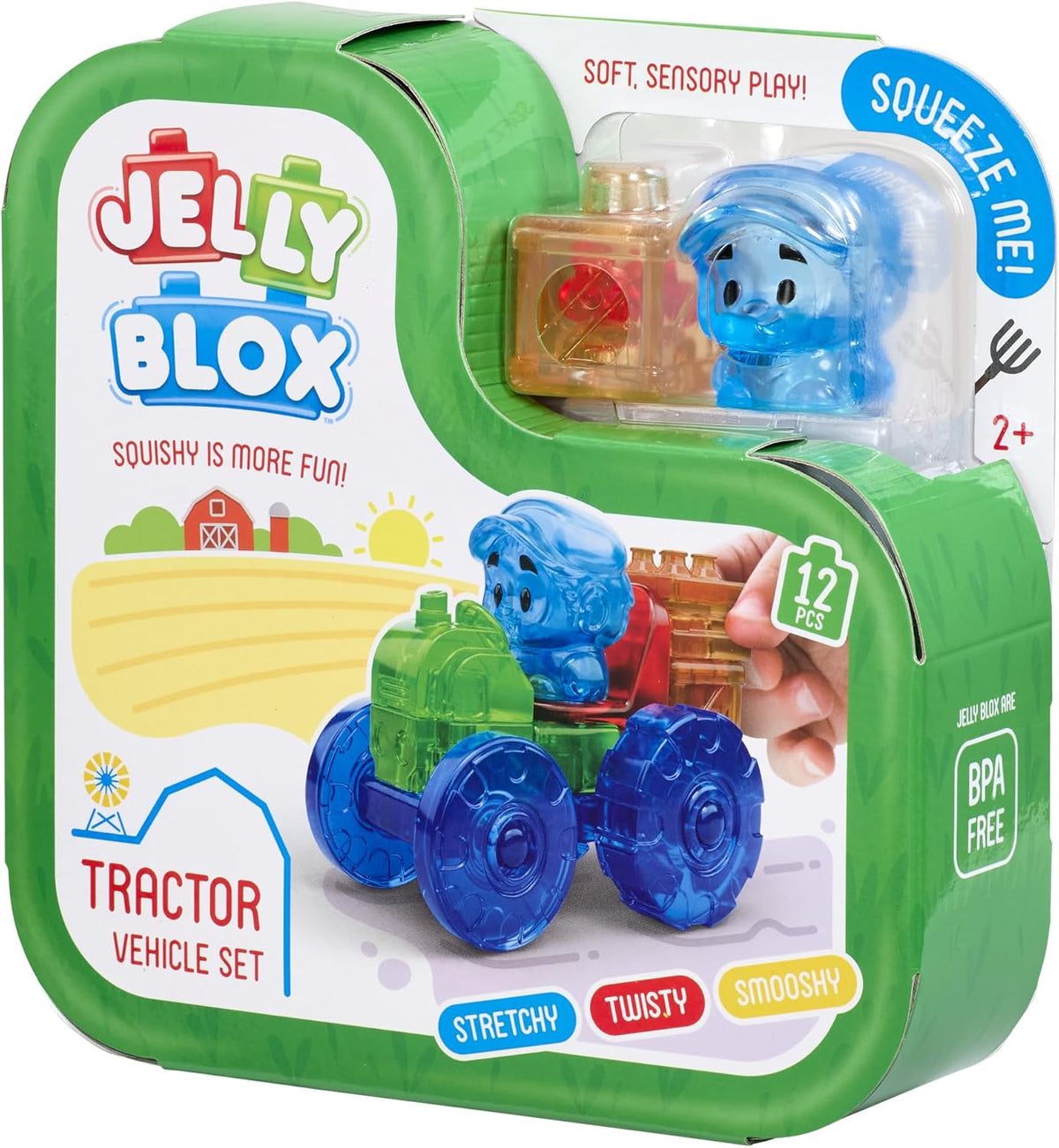 Tractor Set Includes 12 Pieces Toddler/Preschool Building Blocks
