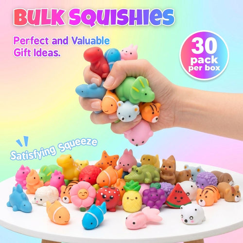 30 Pack Mochi Squishies Squeeze Toys, Squishy Party Favors for Kids Adults