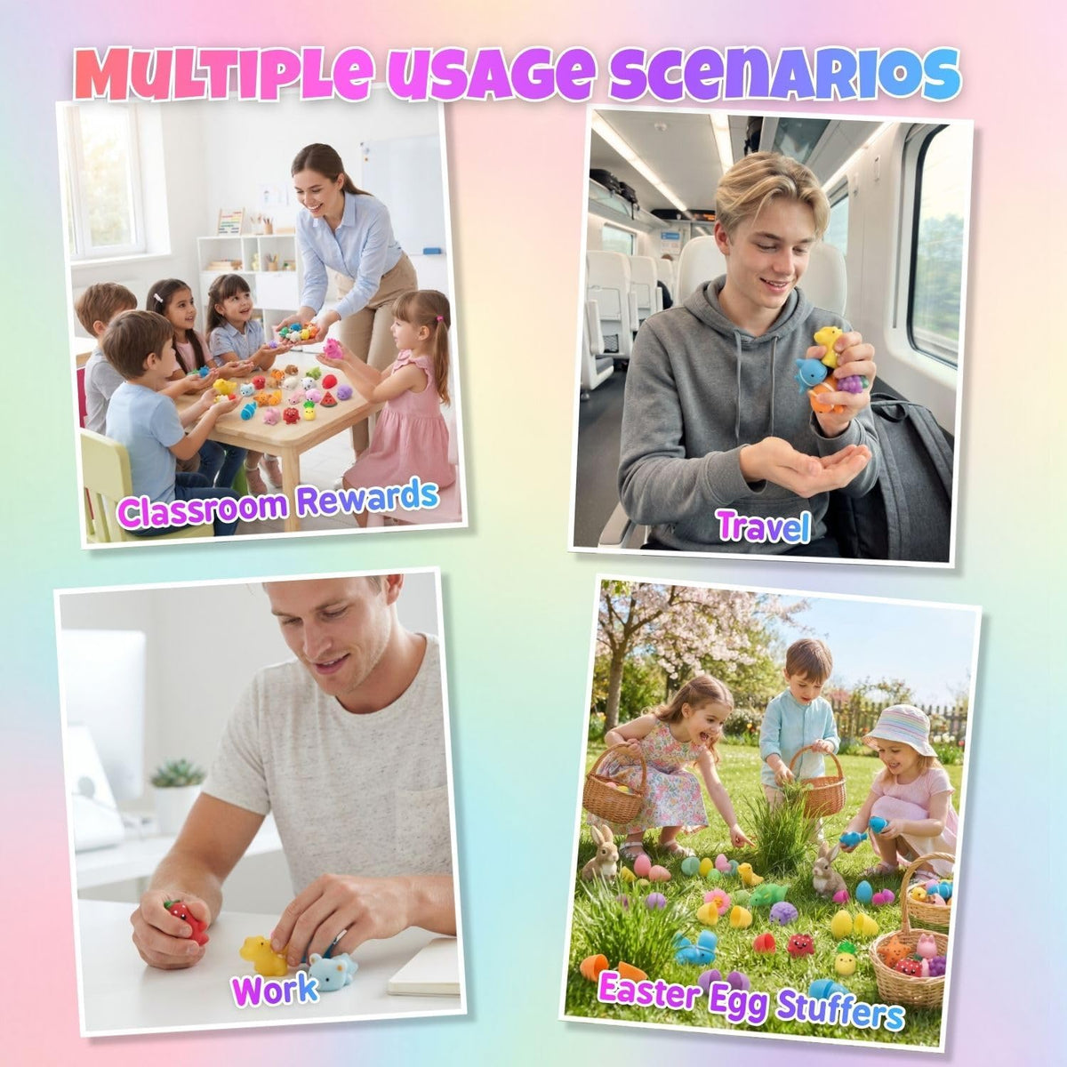 30 Pack Mochi Squishies Squeeze Toys, Squishy Party Favors for Kids Adults