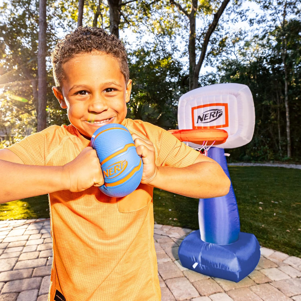 NERF Airhoop Inflatable Basketball Set - 10-Second Setup - 4.5 Ft