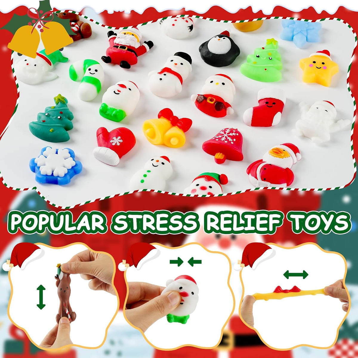 Christmas Advent Calendar 2026 with Mochi Squishy Toys 24 Days